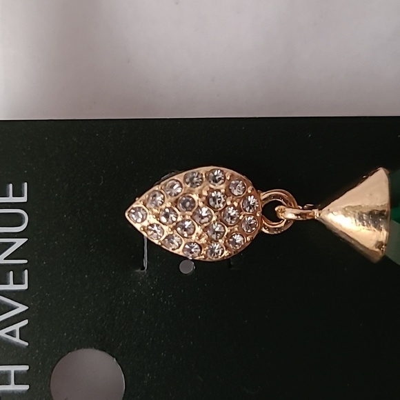 Saks Fifth Avenue Emerald Green Dangle Earrings - Prom, Homecoming, Formal - Picture 7 of 13